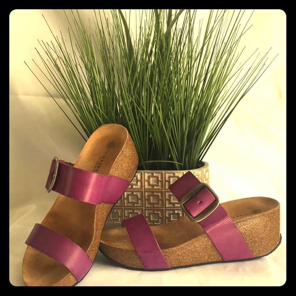 Lola Sabbia for Eric Michael Purple Wedge Sandal